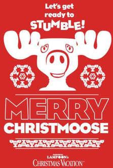 National Lampoon Merry Christmoose Christmas Jumper - Red - M Rood