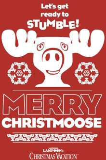 National Lampoon Merry Christmoose Men's Christmas T-Shirt - Red - L Rood