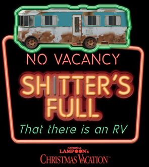 National Lampoon No Vacancy Men's Christmas T-Shirt - Black - XL Zwart