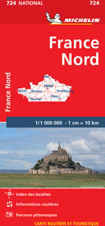 Nationale kaarten Michelin  -   Michelin 724 Frankrijk-Noord