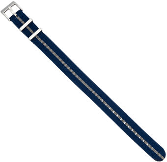 NATO Flex Blauw/Beige 20 mm Horlogeband