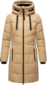 Natsukoo dames winterjas – warm, teddyvoering & capuchon Beige