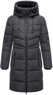 Natsukoo dames winterjas – warm, teddyvoering & capuchon Zwart - M