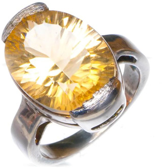 Natural Citrine Handmade Unique 925 Sterling Silver Ring D1000