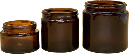 Natural Heroes Glazen Pot - Bruin (incl. dop)