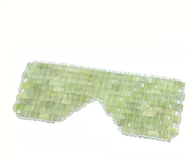 Natural Jade Eye Mask Curtain Face Massager Sleep Mask Stone Massage Wrinkle Remove Jade Cold Therapy Beauty Care Tool With Box