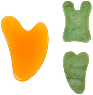 Natural Jade Massage Guasha Stones Board For Face Acupoint Scraping Jade Facial Massage Tools Health Care Massager