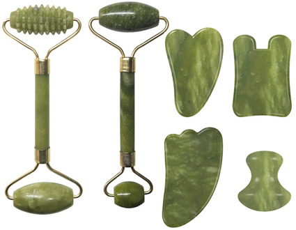 Natural Jade Roller Face Massager Real Stone Gouache Scraper Facial Massager Jade Roller Guasha Massage Board Drop Shipping