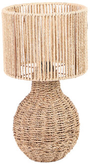Natural Living Tafellamp Boho - zeegras - rond/bol - 41 cm - Boho/ibiza stijl - natuurlijk wonen