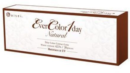 Natural Moisture & UV One-Day Color Lens Pearl Beige 20 pcs P-0.00 (20 pcs)