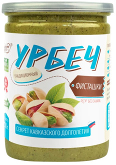 Natural pasta of pistachio, not fried without sugar, without palm oil, without salt TM #Spread_nut 230 gr., Urbech, healthy foo