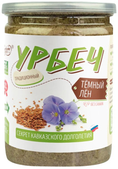 Natural paste from dark flax seeds, sugar-free, palm oil-free, TM #Spread_nut 230 gr., Healthy food, urbech, healthy food