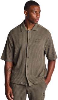 Natural Renewal T-shirts Heren - Bruin - Maat XL - Katoen French Terry Brown