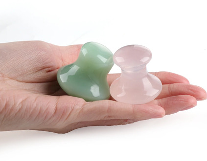 Natural Rose Quartz Jade Stone Massager Facial Roller Beauty Mushroom Shape Massage Eye Neck Care Slimming Tools Health Beauty