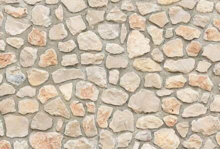 Natural Stone Wall I Vlies Fotobehang 384x260cm 8-banen