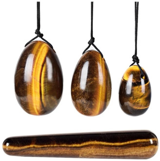 Natural Tiger Eye Jade Yoni Egg Women Kegel Exerciser Vaginal Muscles Tightening Ball Crystal Jade Eggs Dropshipping