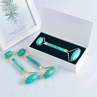 Natural turquoise Massager For Face Jade Roller Natural Stone Firming Face Anti-Aging Puffy Eyes Massager Neck Anti Wrinkle