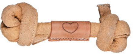 Naturals geknoopt leren bot voor de hond Large
