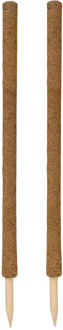 Nature 2x stuks plantenstok kokos 90 cm - kokosvezels - plantensteun / tonkinstokken