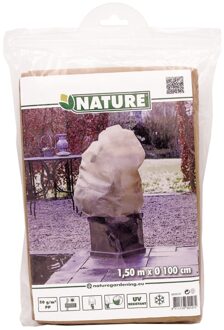 Nature 5x stuks plantenhoes beige 1,5 m x 100 cm anti-vorst bescherming
