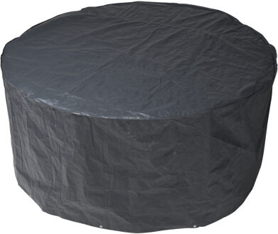 Nature beschermhoes tuinset - grijs - kunststof - 90 x 205 cm - ronde afdekhoes