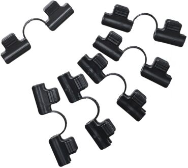 Nature dubbel bevestigingsclip zwart Ø 11mm – 6 stuks