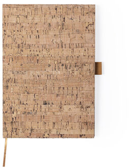 Nature Eco kurk schriften/notitieboekje in A5 formaat - 100 blanco paginas - opschrijfboekje