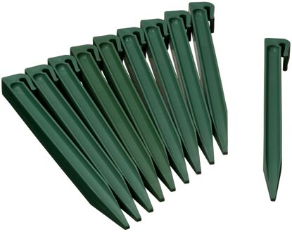 Nature Grondpennen voor borderranden groen H26,7x1,9x1,8 cm set 10 stuks