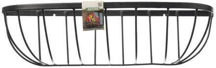 Nature Hanging basket smeedijzer zwart H16,5x61x16cm