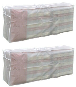 Nature HI Afdekhoes voor tuinkussens - 2x - 125 x 50 x 30 cm - beschermhoezen
