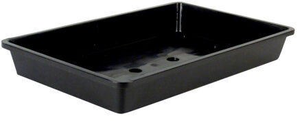 Nature Kweekbak - 4x stuks - 37,5 x 24 x 6 cm - voor zaailingen - zwart - kunststof - zaaibak