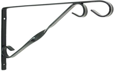 Nature Muurhaak / plantenhaak voor hanging basket van verzinkt staal groen 30 cm - Plantenbakhaken