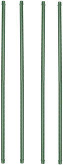 Nature Plantenstokken donkergroen 90 cm - 12x stuks - geplastificeerd verzinkt staal - plantensteun / tonki