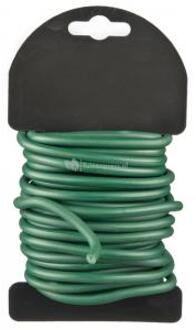 Nature Rubberband groen met ijzeren kern dia. 6mmx5m