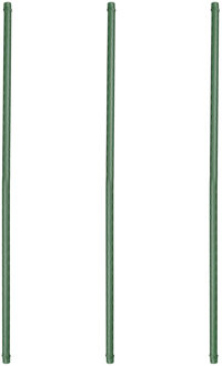 Nature Set van 12x stuks plantenstokken donkergroen 90 cm - geplastificeerd verzinkt staal - plantensteun /