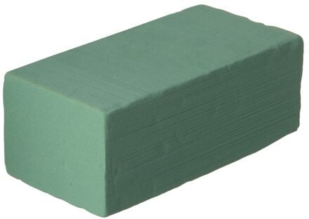 Nature Steekschuim/oase - rechthoekig - grijs - 20 x 10 x 7 cm - bloemen steekschuim - hobby materiaal Groen