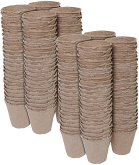 Nature Stekpotje / kweekpot - 192x stuks - 6 cm - turfpotjes