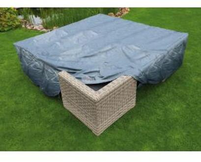 Nature Tuinmeubelhoes voor lage tafel en stoelen 200x200x70 cm Grijs