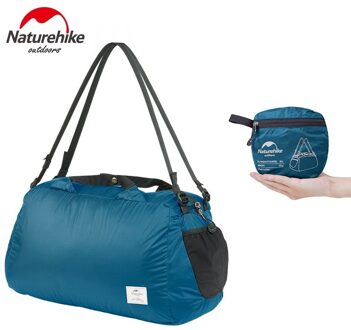 Naturehike 32L Ultralight Opvouwbare 20D Silicon Waterdichte Tas Reistassen Camping Unisex Schoudertas Outdoor Toeristische Rugzak Sea blauw