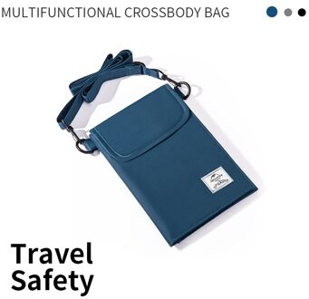 Naturehike Anti Diefstal Borstel Crossbody Tas Vrouwen Modieuze Schoudertassen Vrouwelijke Messenger Bag Handtas Boodschappentas NH20SN002 blauw