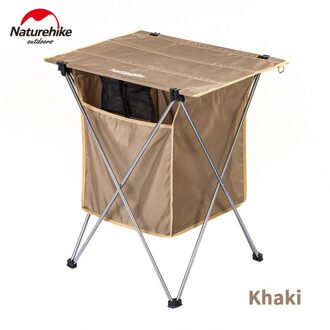Naturehike Camping 2-In-1 Klaptafel Met 40L Opbergdoos 15Kg Lager Stitchable Desktop Tafel Picknick tafel Ultralight khaki