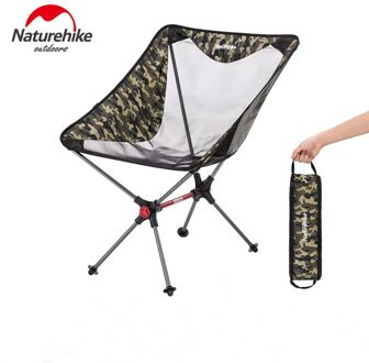 Naturehike Draagbare Maan Camping Stoel Compact Opvouwbare Viskrukje Ultralight Hoge Laden Anti Sink Strand Stoelen Voor Reizen camouflage