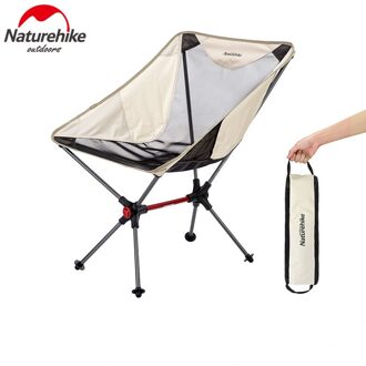 Naturehike Draagbare Maan Camping Stoel Compact Opvouwbare Viskrukje Ultralight Hoge Laden Anti Sink Strand Stoelen Voor Reizen khaki