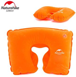 Naturehike Fabriek Draagbare U-vorm Opblaasbaar Kussen Reizen Opblaasbaar Kussen Zachte Nek Beschermende Hoofdsteun Vliegtuig Kussen Oranje
