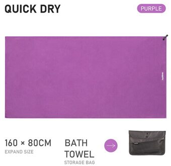 Naturehike Lichtgewicht Compacte Draagbare Badhanddoeken Microfiber Sneldrogend Zachte Camping Zwemmen Sport Fitness Handdoeken paars bath towel