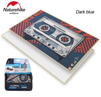 Naturehike Microfiber Magic Handdoek Absorberende & Soft Lint Ecofriendly Doek Strand Camping Sneldrogend NH17Y050-M donker blauw L