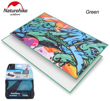 Naturehike Microfiber Magic Handdoek Absorberende & Soft Lint Ecofriendly Doek Strand Camping Sneldrogend NH17Y050-M groen M