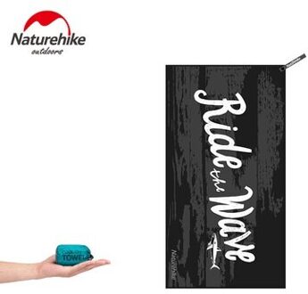 Naturehike Microfiber strandlakens voor Volwassen havlu sneldrogend Reizen Sport handdoek Deken Bad Zwembad Camping yoga zwart / 75x 128cm