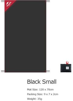 Naturehike NH17D050-B Camping Matras Tent Voetafdruk Floor Pocket Picknick Mat Zon Onderdak Hangmat Regen Vliegen Tarp Grondzeil zwart klein