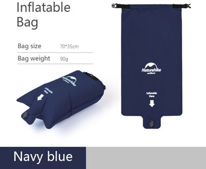Naturehike Nylon Tpu Slapen Pad Lichtgewicht Vochtbestendige Air Matras Draagbare Opblaasbare Matras Camping Mat NH19Z032-P marine Inflatable zak